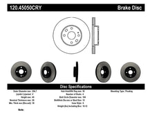 Cargar imagen en el visor de la galería, Centric 94-05 Mazda Miata MX-5 (Normal Suspension) Front CryoStop Rotor