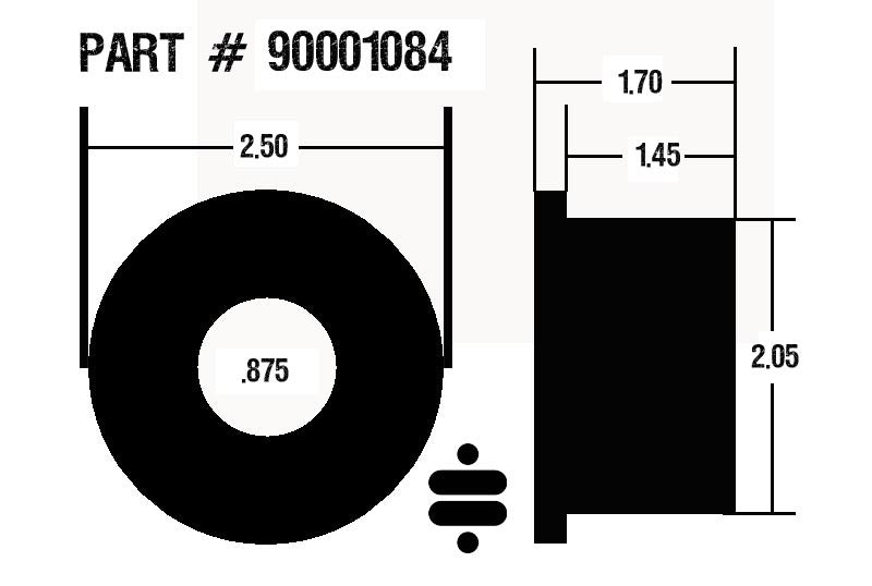 Ridetech 1.7in Wide Poly Bushing 7/8in ID