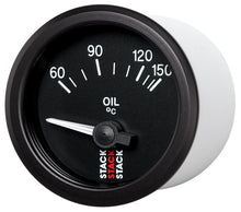 Carica l&#39;immagine nel visualizzatore di Gallery, Autometer Stack 52mm 60-150 Deg C M10 Male Electric Oil Temp Gauge - Black