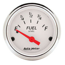 Carica l&#39;immagine nel visualizzatore di Gallery, Autometer Arctic White 52mm 0-30 OHM Short Sweep Electronic Fuel Level Gauge