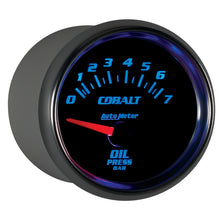 Laden Sie das Bild in den Galerie-Viewer, Autometer Cobalt 52mm 0-7 BAR Short Sweep Electric Oil Pressure Gauge