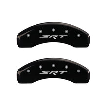 Cargar imagen en el visor de la galería, MGP 4 Caliper Covers Engraved Front &amp; Rear SRT Black finish silver ch