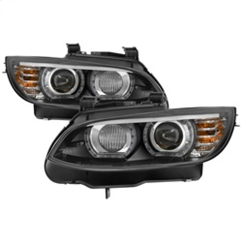 Spyder 08-10 BMW F92 3 Series Projector Headlights - LED DRL - Black (PRO-YD-BMWE9208-DRL-BK)