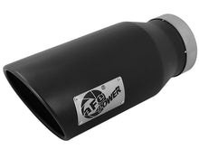 Cargar imagen en el visor de la galería, aFe POWER MACH Force-Xp 5in 304 Stainless Steel Exhaust Tip 5In x 7Out x15Lin Bolt-On Right-Blk