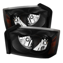 Carica l&#39;immagine nel visualizzatore di Gallery, Xtune Dodge Dakota 05-07 Crystal Headlights Black HD-JH-DDAK05-AM-BK