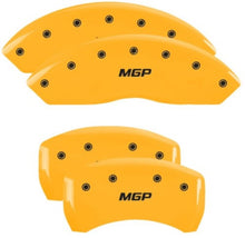 गैलरी व्यूवर में इमेज लोड करें, MGP 4 Caliper Covers Engraved Front &amp; Rear MGP Yellow Finish Black Char 2019 Chevrolet Blazer