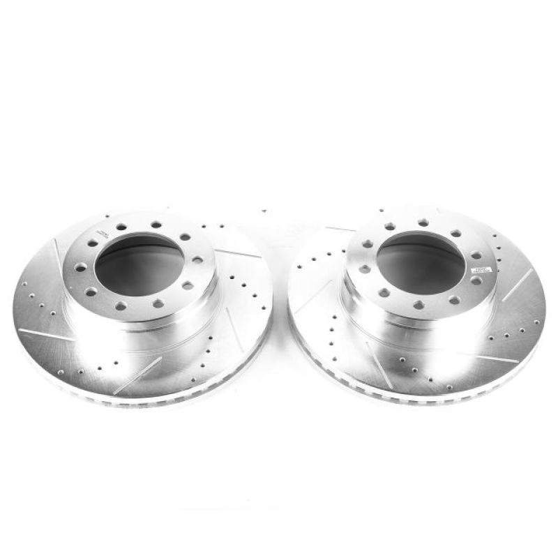 Power Stop 2017 Ford F-450 Super Duty Front Evolution Drilled & Slotted Rotors - Pair