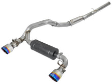 Cargar imagen en el visor de la galería, aFe Takeda 3in 304 SS Cat-Back Exhaust System w/ Blue Flame Tip 16-18 Ford Focus RS I4-2.3L (t)