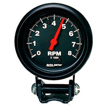 Cargar imagen en el visor de la galería, Autometer Black 2-5/8 inch 8000 rpm Tachometer Mini Tach Gauge