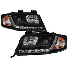 Cargar imagen en el visor de la galería, Spyder Audi A6 02-04 Projector Headlights Halogen Model Only - DRL Black PRO-YD-ADA601-DRL-BK