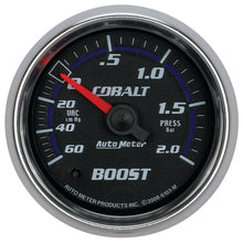 Laden Sie das Bild in den Galerie-Viewer, Autometer Cobalt 52mm 2 BAR Mechanical Boost Gauge