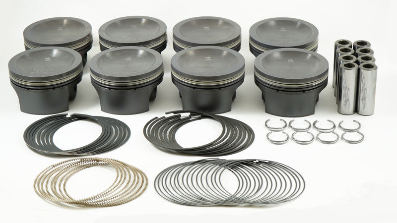 Mahle MS Piston Set Ford 284ci 3.571in Bore 3.543in Stroke 5.93in Rod .866 Pin -6cc 8.8 CR Set of 8