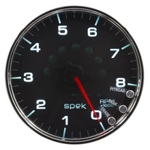 Charger l&#39;image dans la galerie, Autometer Spek-Pro Gauge Tachometer 5in 8K Rpm W/Shift Light &amp; Peak Mem Black/Chrome