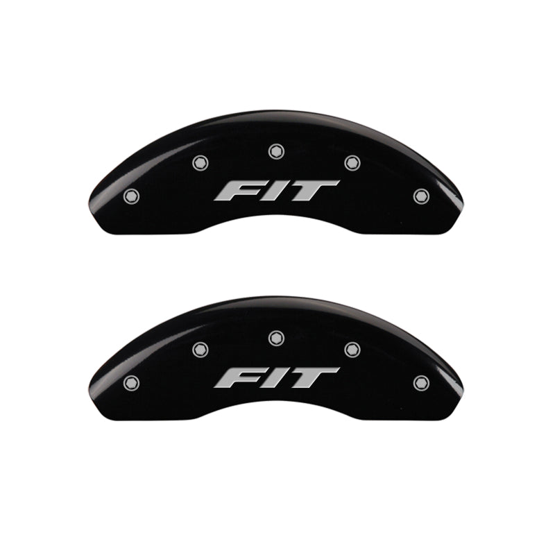 MGP 4 Caliper Covers Engraved Front & Rear i-Vtec Black finish silver ch