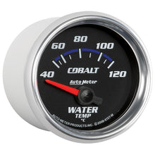 Carica l&#39;immagine nel visualizzatore di Gallery, Autometer Cobalt 52mm Short Sweep Electronic 40-120 Deg C Water Temprature Gauge