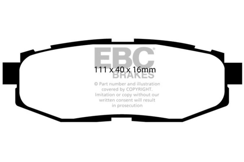 EBC 05-08 Subaru Tribeca 3.0 Extra Duty Rear Brake Pads