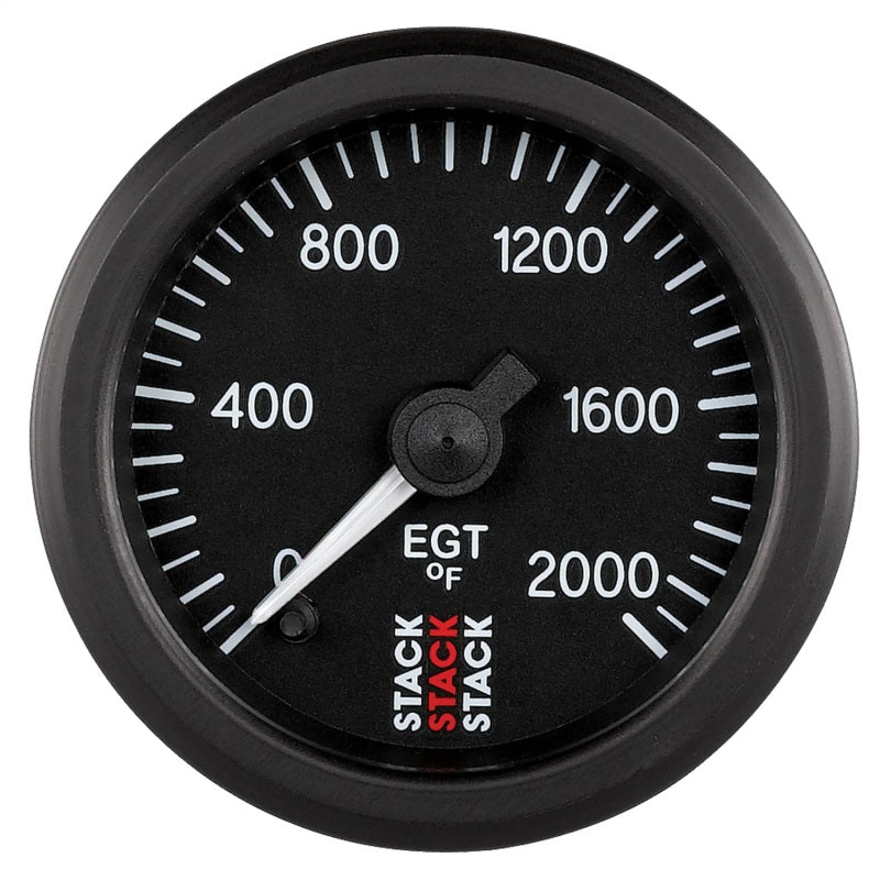 Autometer Stack 52mm 0-2000 Deg F Pro Stepper Motor Exhaust Gas Temp Gauge - Black