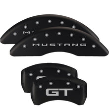 Laden Sie das Bild in den Galerie-Viewer, MGP Rear set 2 Caliper Covers Engraved Rear 2015/50 Black finish silver ch