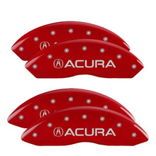 Carica l&#39;immagine nel visualizzatore di Gallery, MGP 4 Caliper Covers Engraved Front &amp; Rear MGP Red finish silver ch