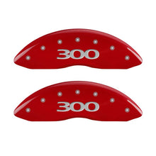 Carica l&#39;immagine nel visualizzatore di Gallery, MGP 4 Caliper Covers Engraved Front &amp; Rear 300 Red finish silver ch