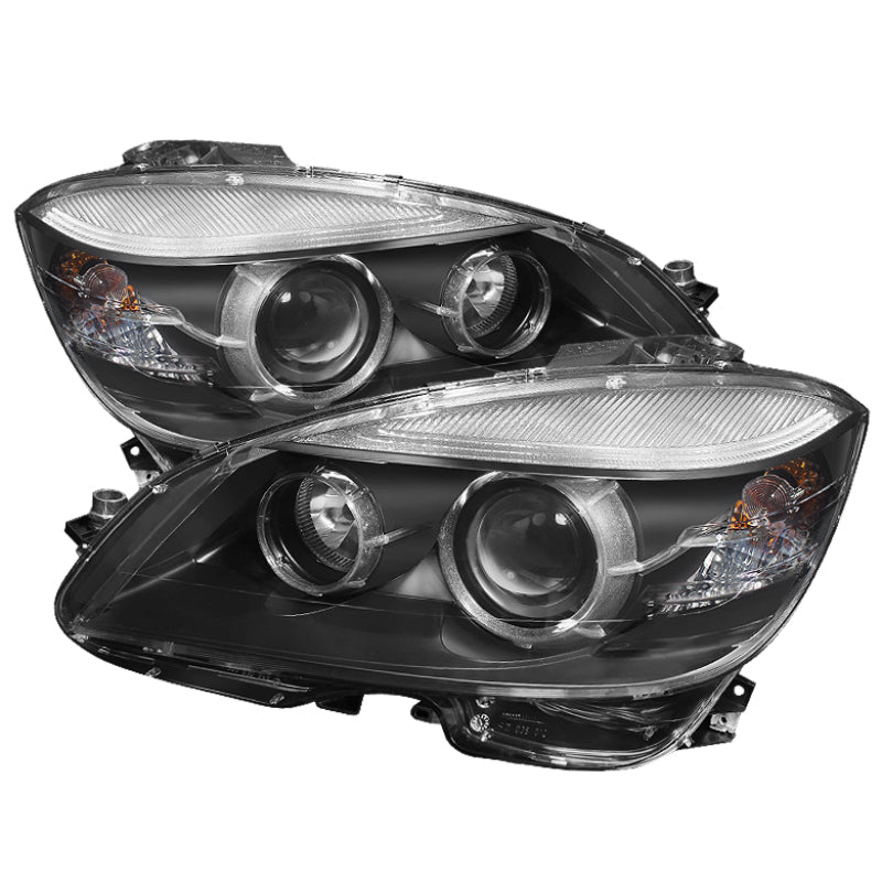 Xtune Mercedes C-Class 08-11 OE Projector Headlights (w/AFS. Hid Fit) Black PRO-JH-MBW20408-AFS-BK