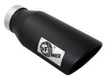 Cargar imagen en el visor de la galería, aFe Power MACH Force-Xp 4in In x 6in Out x 15in L Driver Side Clamp-On 4in 409 SS Exhaust Tip-Black