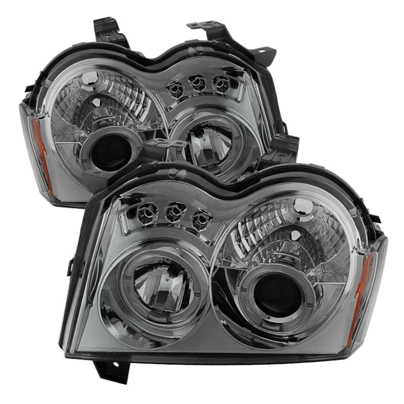 Spyder Jeep Grand Cherokee 05-07 Projector Headlights LED Halo LED Smke PRO-YD-JGC05-HL-SMC