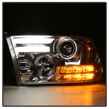 Load image into Gallery viewer, Spyder Dodge Ram 13-15 Projector Headlights Light Bar DRL Chrome PRO-YD-DR13-LBDRL-C