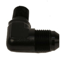 Cargar imagen en el visor de la galería, Aeromotive Fitting Elbow 1/4in-MNPT to AN-08 90-Deg Black