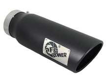 Cargar imagen en el visor de la galería, aFe Diesel Exhaust Tip Bolt On Black 4in Inlex x 5in Outlet x 15in