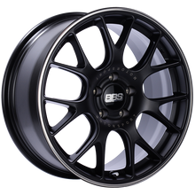 गैलरी व्यूवर में इमेज लोड करें, BBS CH-R 18x8.5 5x112 ET38 Satin Black Polished Rim Protector Wheel -82mm PFS/Clip Required