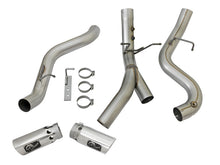 Cargar imagen en el visor de la galería, aFe Large Bore-HD 4in 409-SS DPF-Back Exhaust w/Dual Polished Tips 2017 GM Duramax V8-6.6L (td) L5P