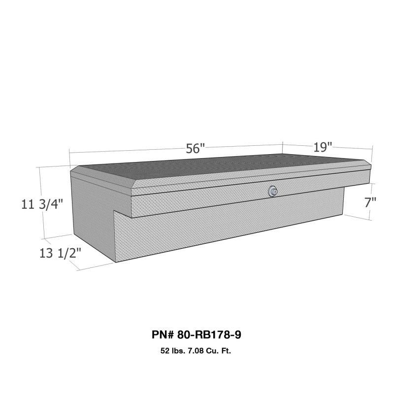 Westin/Brute Low Profil LoSider Side Rail 56in Box - Aluminum