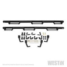 गैलरी व्यूवर में इमेज लोड करें, Westin/HDX 07-19 Chevrolet Silverado 2500 8ft Drop Wheel to Wheel Nerf Step Bars - Textured Black