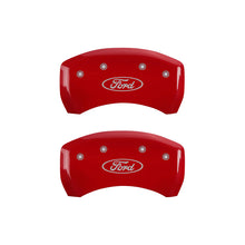 गैलरी व्यूवर में इमेज लोड करें, MGP 4 Caliper Covers Engraved Front &amp; Rear Oval logo/Ford Yellow finish black ch