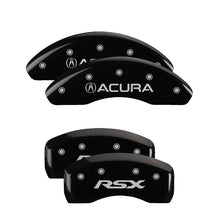 Laden Sie das Bild in den Galerie-Viewer, MGP 4 Caliper Covers Engraved Front Acura Engraved Rear RSX Black finish silver ch