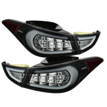 Carica l&#39;immagine nel visualizzatore di Gallery, Spyder Hyundai Elantra 11-13 Light Bar LED Tail Lights Black ALT-YD-HYELAN11-LED-BK