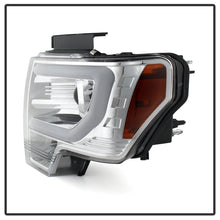 Load image into Gallery viewer, Spyder Ford F150 09-14 Projector Headlights Halogen Model- Light Bar DRL Chrm PRO-YD-FF15009-LBDRL-C