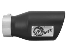 Carica l&#39;immagine nel visualizzatore di Gallery, aFe Power Gas Exhaust Tip Black- 3 in In x 4.5 out X 9 in Long Bolt On (Black)