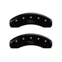 Cargar imagen en el visor de la galería, MGP 4 Caliper Covers Engraved Front Cursive/Challenger Engraved Rear RT Black finish silver ch