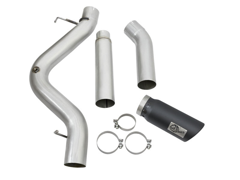 aFe Atlas Exhaust 5in DPF-Back Aluminized Steel w/ Black Tips 16-17 GM Diesel Truck V8-6.6L (td)