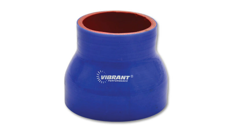 Vibrant 4 Ply Reinforced Silicone Transition Connector - 1.75in I.D. x 2in I.D. x 3in long (BLUE)