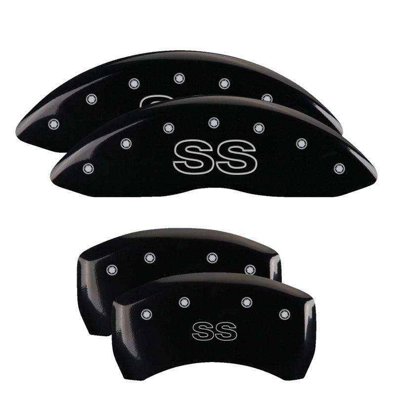 MGP 4 Caliper Covers Engraved Front & Rear With out stripes/Dodge Yellow finish black ch