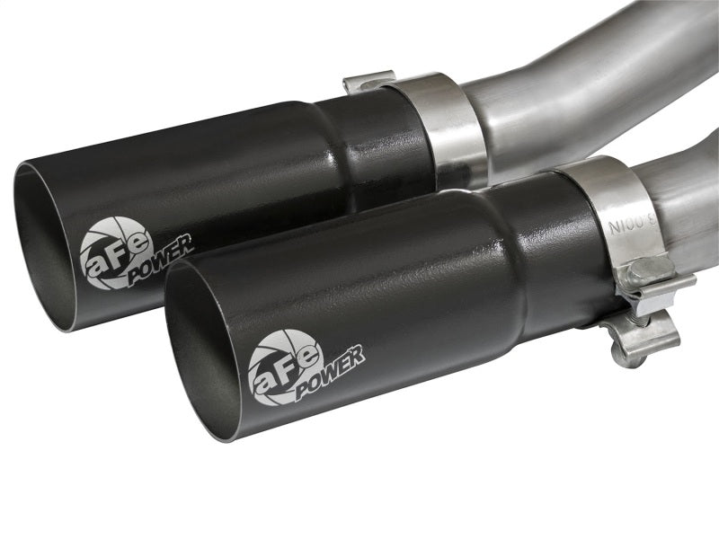 aFe Rebel Series CB Middle-Side Exit SS Exhaust w/ Black Tips 09-16 GM Silverado/Sierra V6/V8