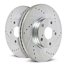 Cargar imagen en el visor de la galería, Power Stop 00-05 Ford Excursion Front Evolution Drilled &amp; Slotted Rotors - Pair