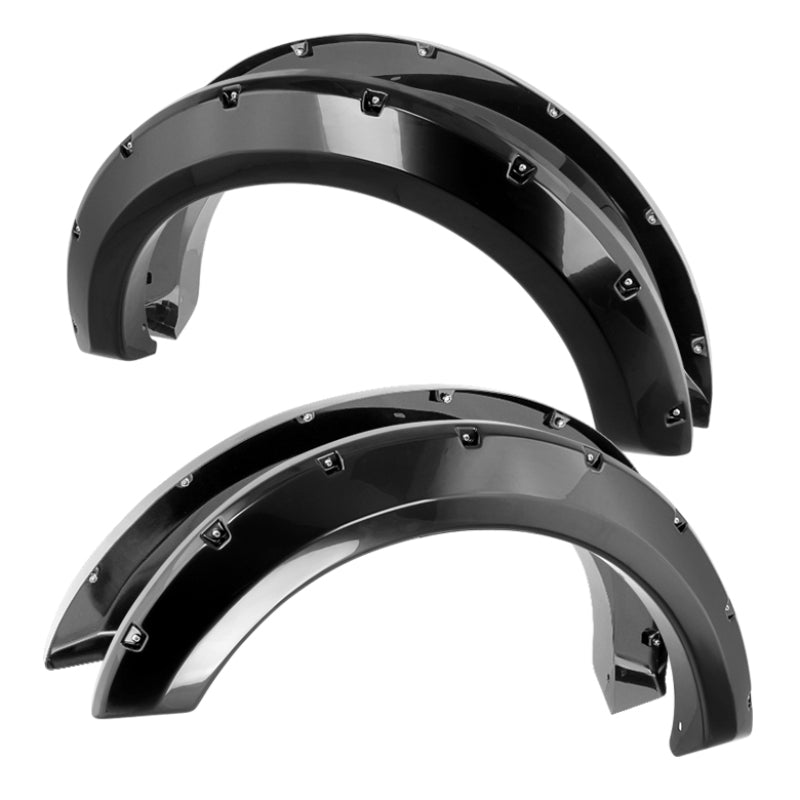 Xtune Ford F150 09-14 Paintable Bolt-On Rivet Style Fender Flares -Smooth Black FF-FF15009-PA