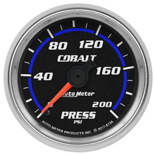 Laden Sie das Bild in den Galerie-Viewer, Autometer Cobalt 2-1/16in 200 PSI Mechanical Pressure Gauge