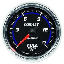 Laden Sie das Bild in den Galerie-Viewer, Autometer Cobalt 52mm 15 PSI Electronic Fuel Pressure Gauge