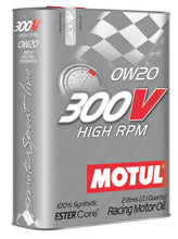 Charger l&#39;image dans la galerie, Motul 2L Synthetic-ester Racing Oil 300V HIGH RPM 0W20 - Case of 6