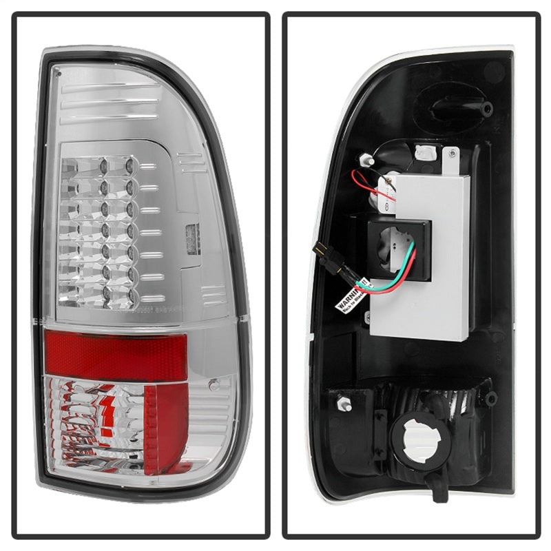 Spyder Ford F150 Styleside 97-03/F250 Version 2 LED Tail Lights Chrm ALT-YD-FF15097-LED-G2-C